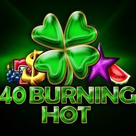 40 Burning Hot slot logo by Amusnet Interactive at Daytona Spin Casino40 Burning Hot