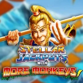 Stellar Jackpots with More Monkeys slot logo by Lightning Box Game at Daytona Spin Casino