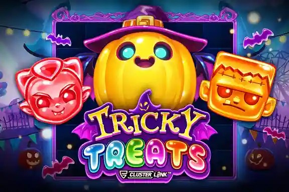 Tricky Treats online game logo by Push Gaming on daytonaspincasino.eu